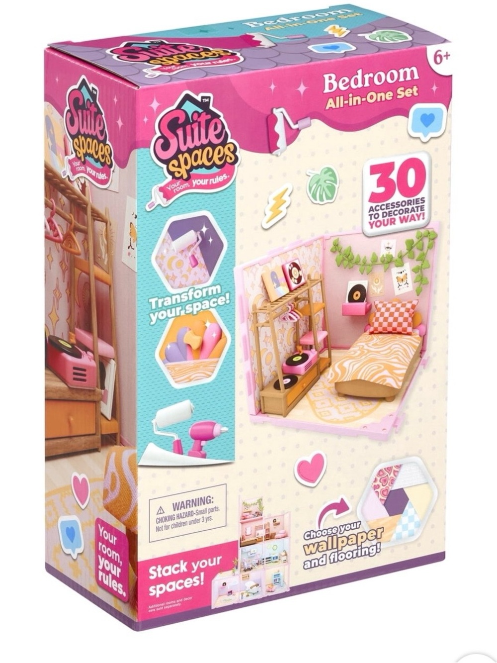 Bedroom All-in-One Set - Pink Mini Room Playset
